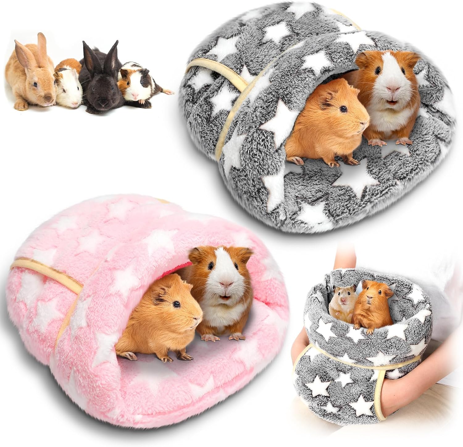 Cozy Star-Patterned Guinea Pig Bed